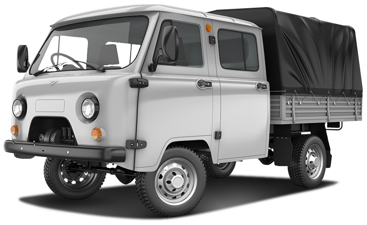 УАЗ 3909 (фургон) Двойная кабина с бортом 5 мест
