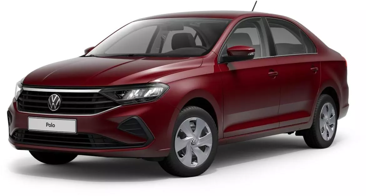 Volkswagen Polo Respect 2021 - комплектация и фото: Механика коробка передач, бензиновый двигатель, цвет: Красный `Ruby`, металлик у официальных дилеров в Санкт-Петербурге 166028