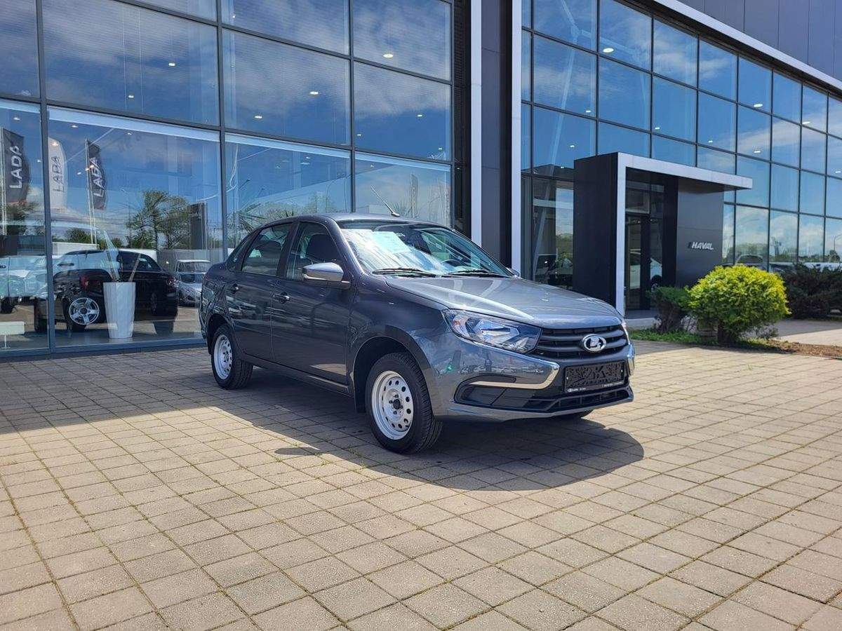 LADA Granta седан I Рестайлинг, Серебристо-темно-серый "Борнео" металлик, 838000 рублей, вид 4