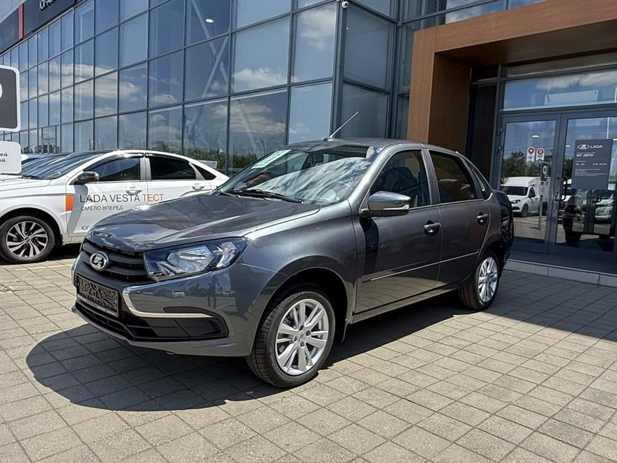 LADA Granta седан I Рестайлинг, Серебристо-темно-серый "Борнео" металлик, 1068000 рублей, вид 2