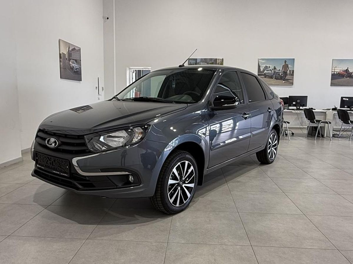 LADA Granta лифтбек I Рестайлинг, Серебристо-темно-серый "Борнео" металлик, 1227000 рублей, вид 2