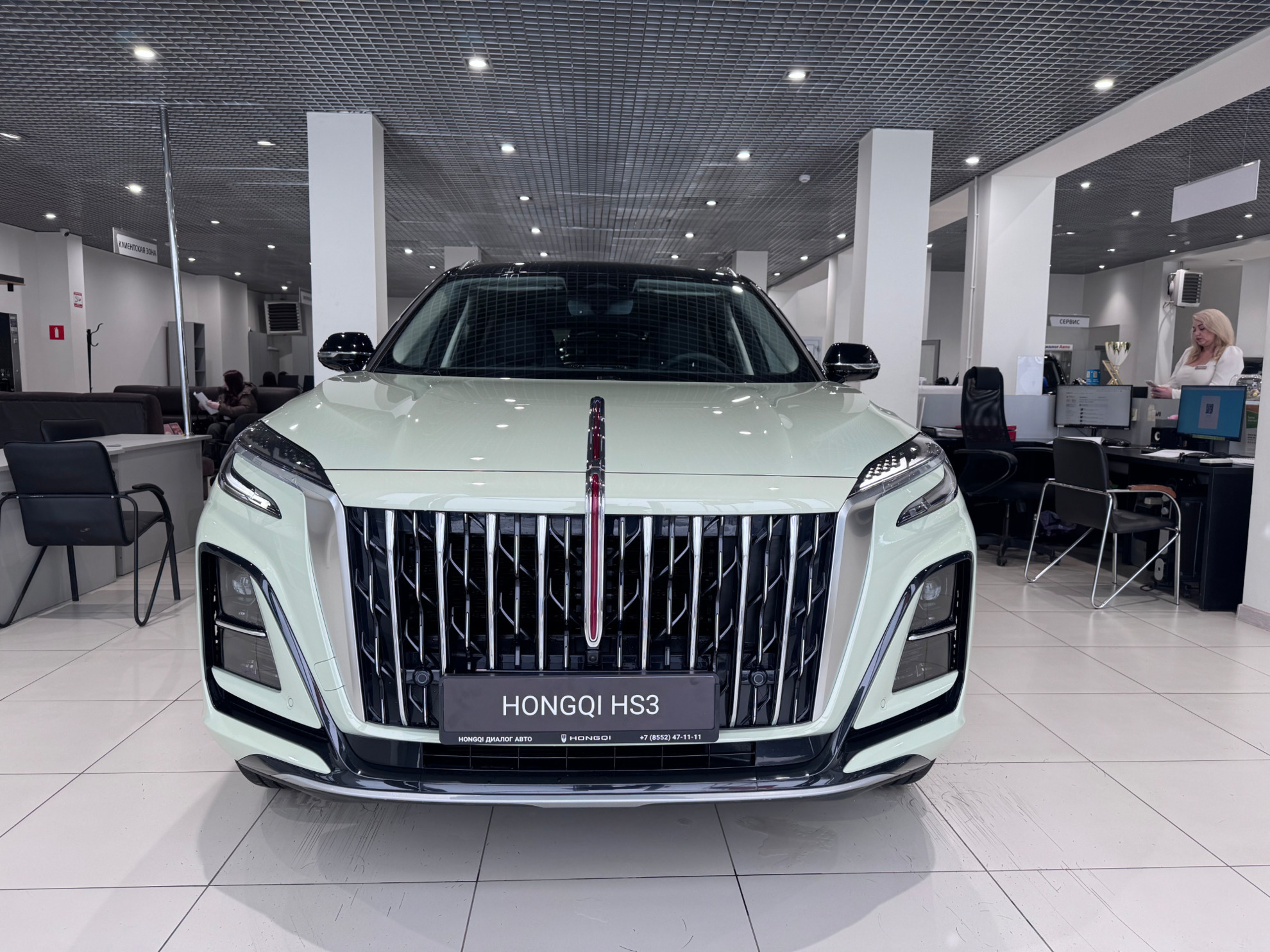 Hongqi HS3 I, Светло-зеленый с черной крышей / Light Green + Black roof, 3380000 рублей, вид 3