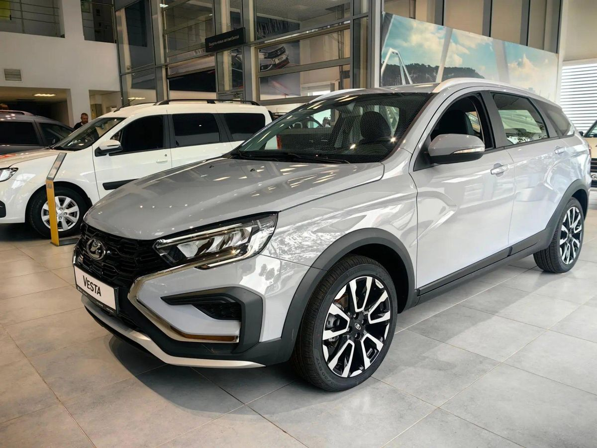 LADA Vesta SW Cross I Рестайлинг (NG), Серебристо-темно-серый "Борнео" металлик, 1571416 рублей, вид 2