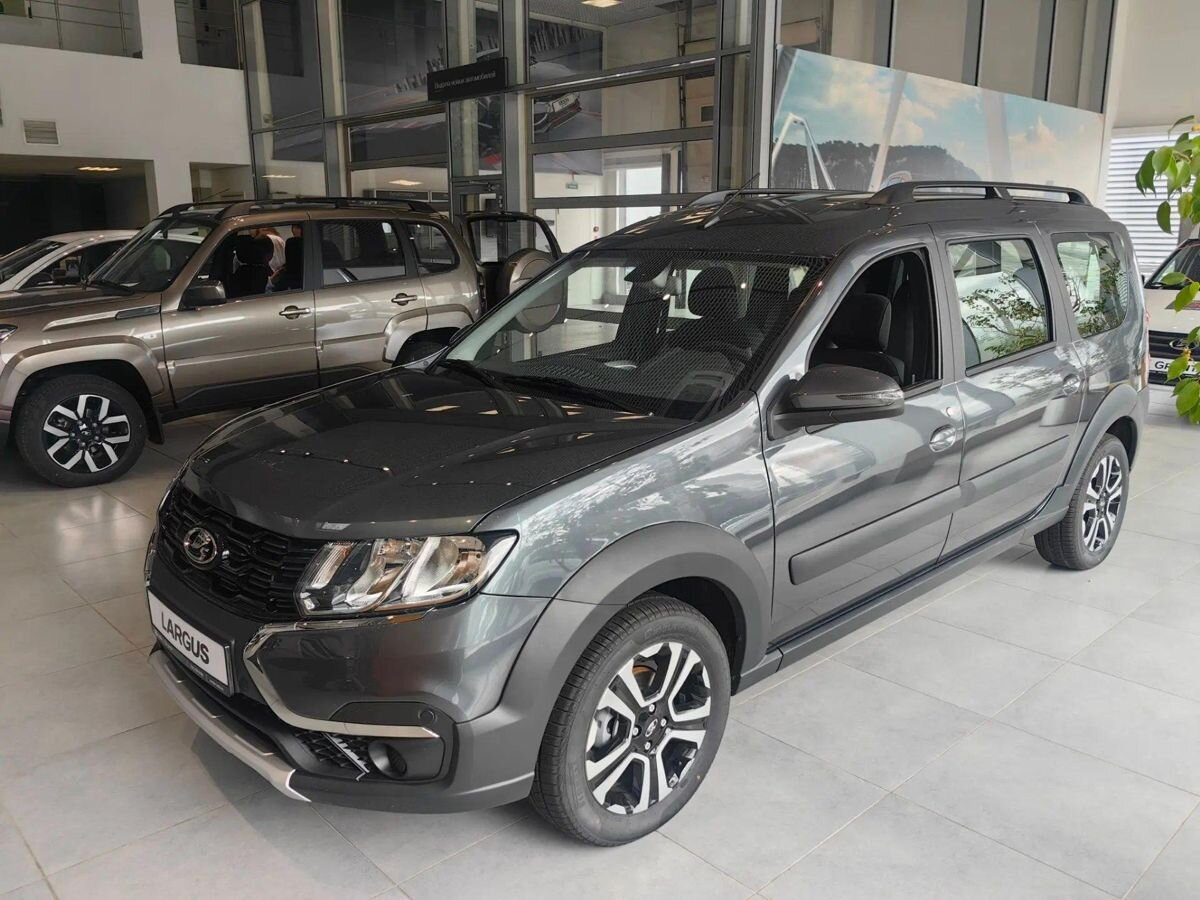 LADA Largus Cross I Рестайлинг, Серебристо-темно-серый "Борнео" металлик, 1402078 рублей, вид 2