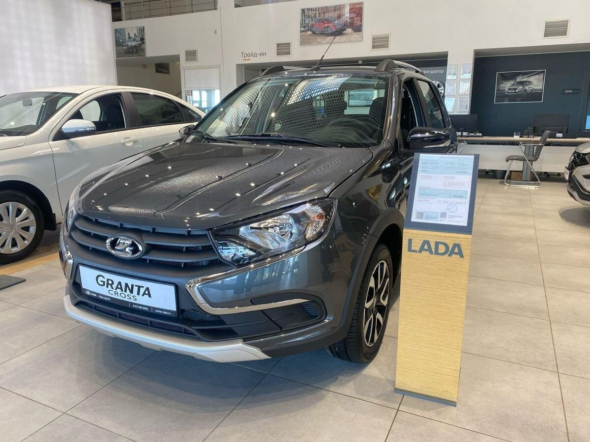 LADA Granta Cross I Рестайлинг, Серебристо-темно-серый "Борнео" металлик, 900200 рублей, вид 2